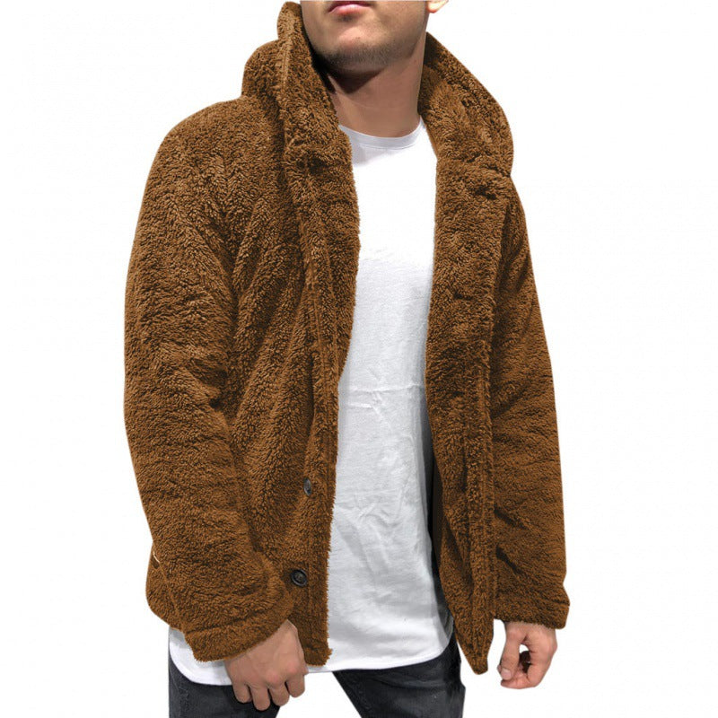 Miles | Herren-Sherpa-Fleecejacke mit Kapuze