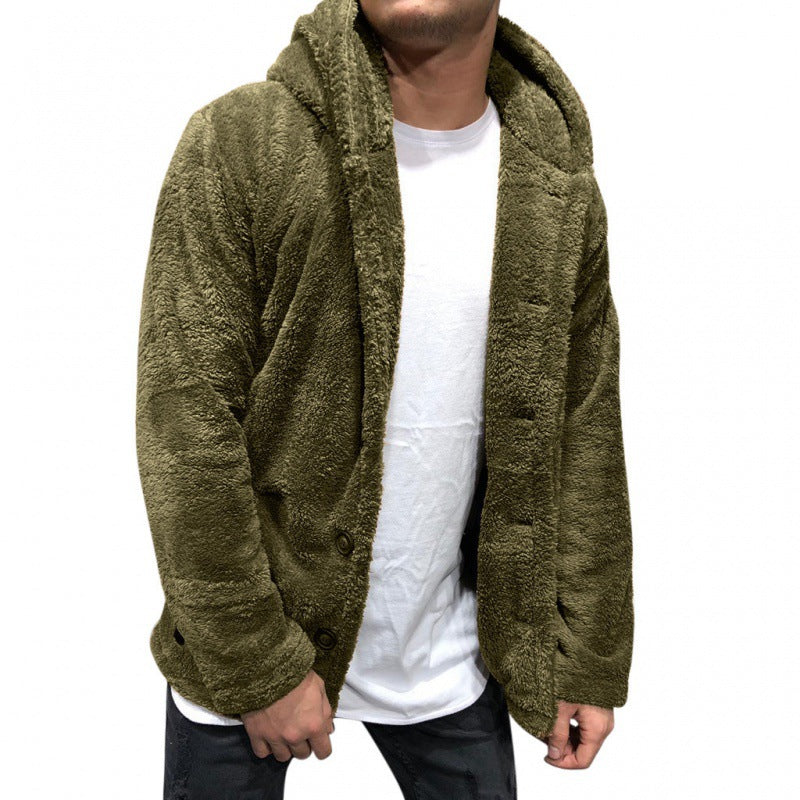 Miles | Herren-Sherpa-Fleecejacke mit Kapuze