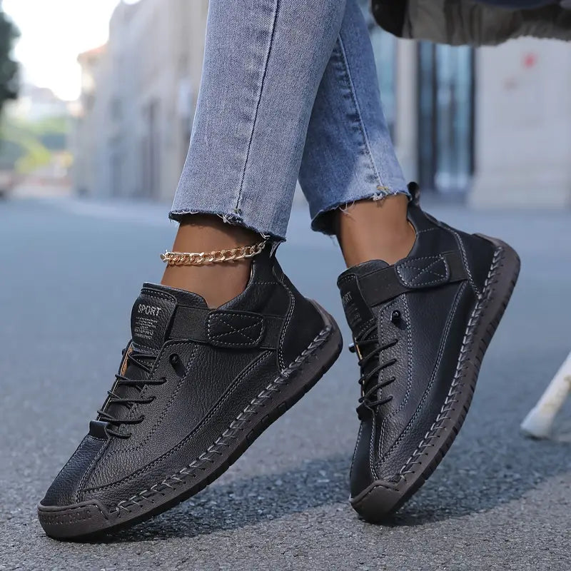 Nadia | Women's Strap Lace-Up Casual Sneakers