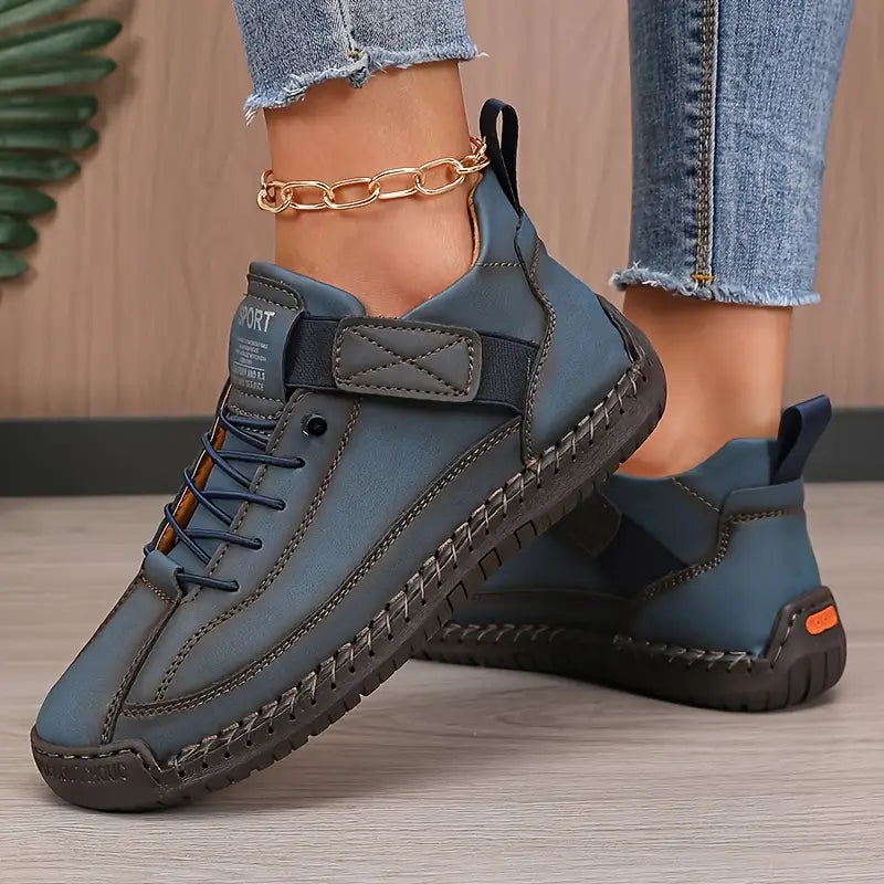 Nadia | Women's Strap Lace-Up Casual Sneakers