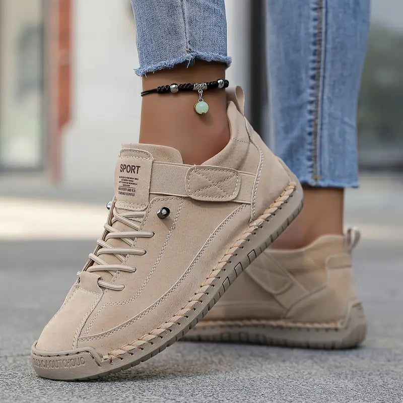 Nadia | Women's Strap Lace-Up Casual Sneakers