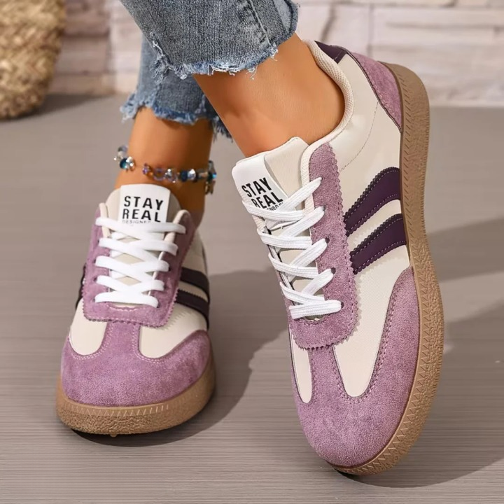 Nerissa | Women's Retro Low Top Gum Sole Sneakers