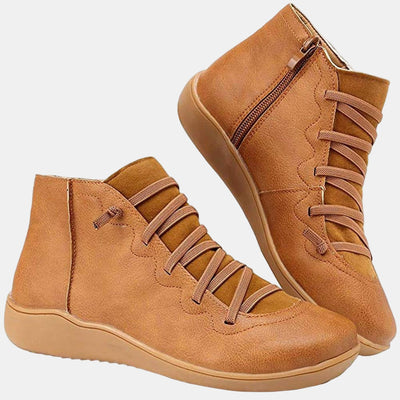 Octavia | Damen-Schnürstiefeletten mit überkreuzten Schnürsenkeln
