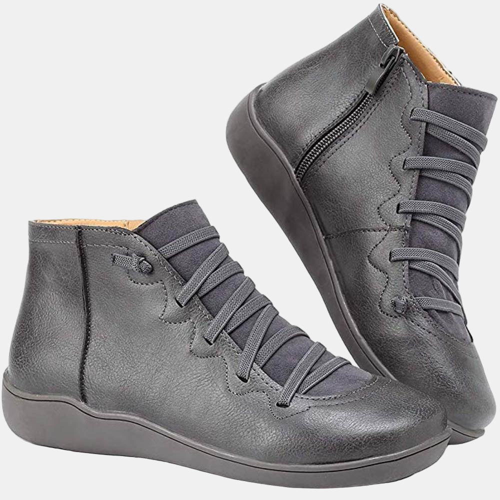 Octavia | Damen-Schnürstiefeletten mit überkreuzten Schnürsenkeln