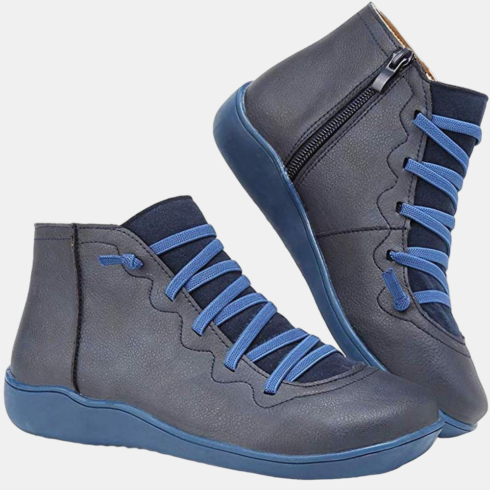 Octavia | Damen-Schnürstiefeletten mit überkreuzten Schnürsenkeln