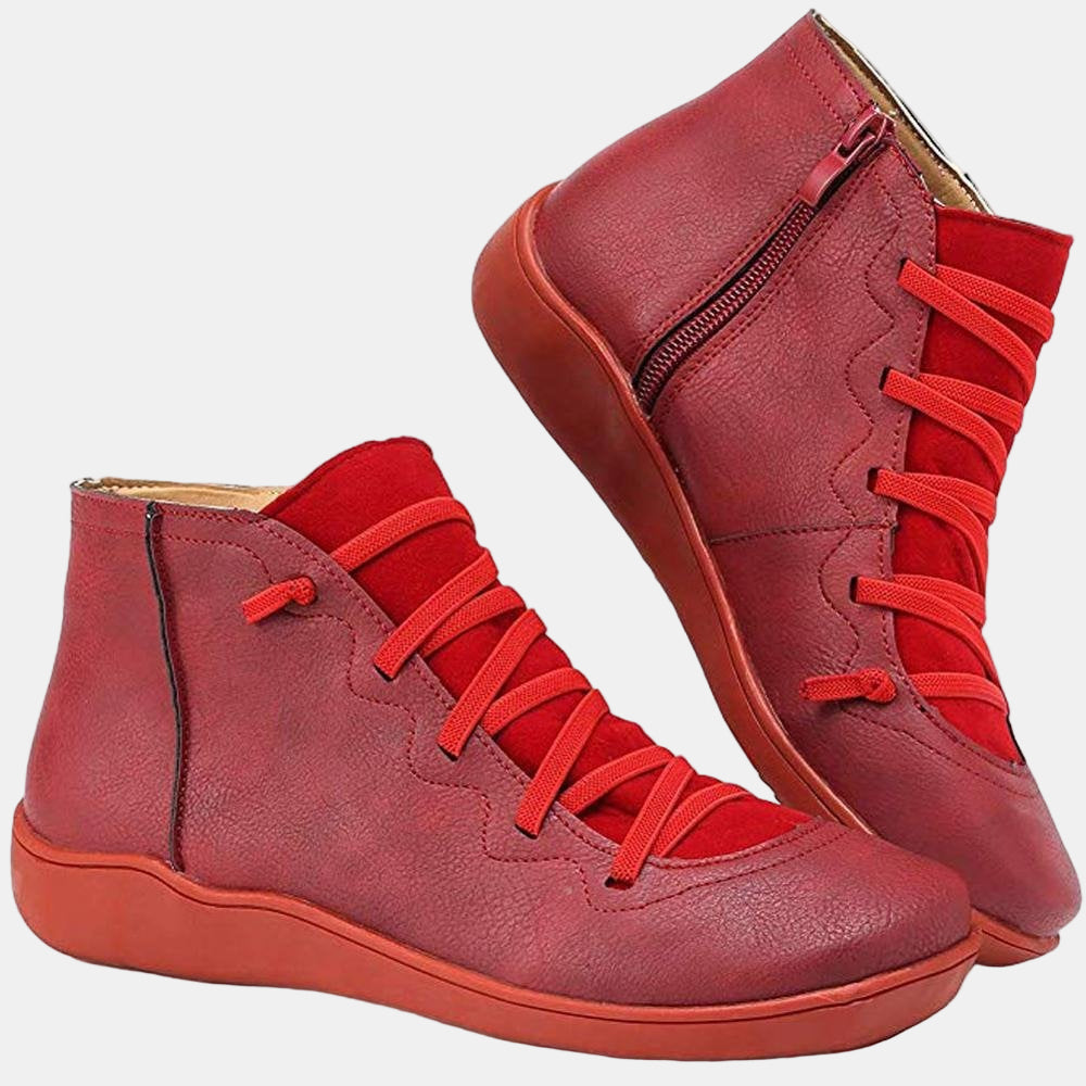 Octavia | Damen-Schnürstiefeletten mit überkreuzten Schnürsenkeln