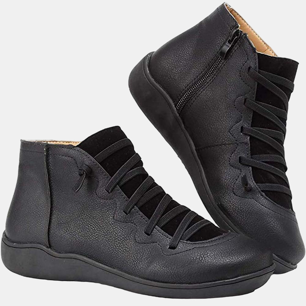 Octavia | Damen-Schnürstiefeletten mit überkreuzten Schnürsenkeln