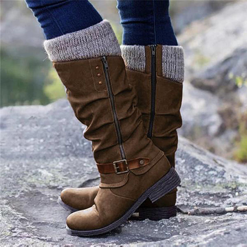 Quinn | Women's Low Heel Leather Boots