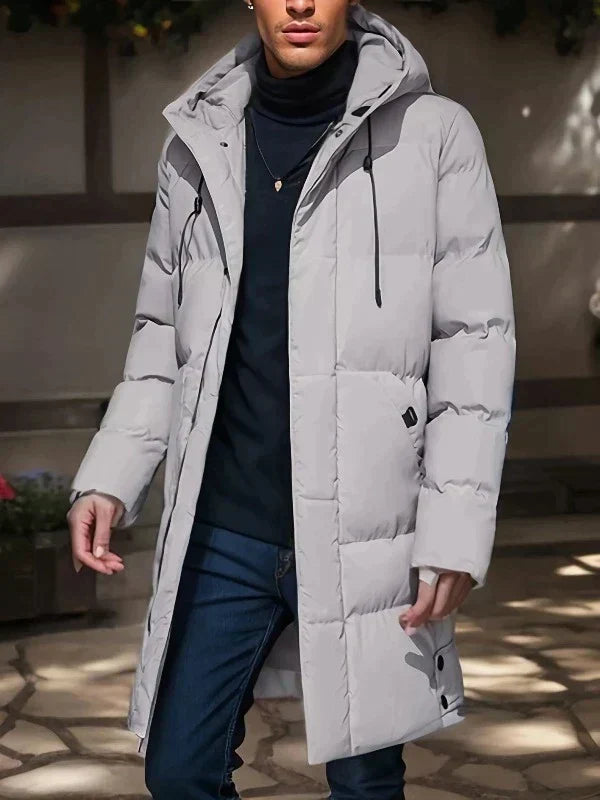 Radcliffe | Lange Kapuzen-Pufferjacke für Herren