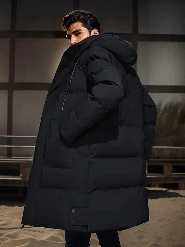 Radcliffe | Lange Kapuzen-Pufferjacke für Herren