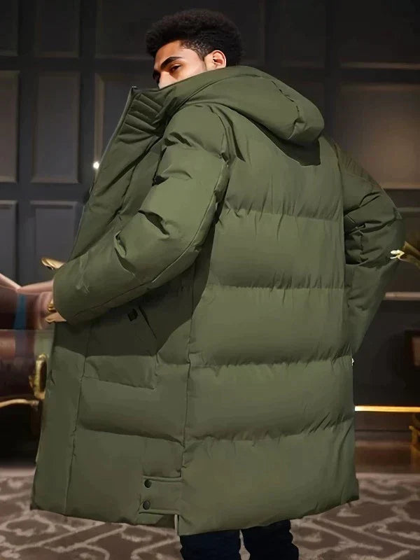 Radcliffe | Lange Kapuzen-Pufferjacke für Herren