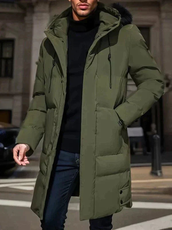 Radcliffe | Lange Kapuzen-Pufferjacke für Herren