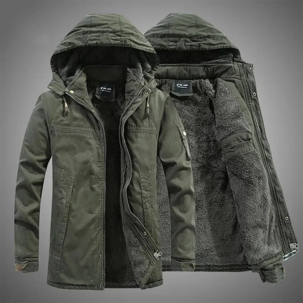 Raoul | Herren-Parka mit Kapuze und Kunstfellfutter