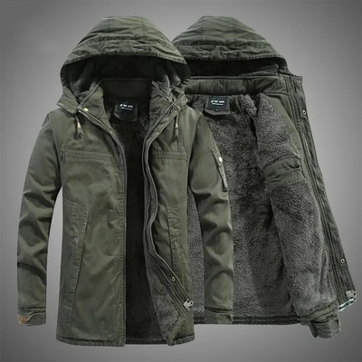 Raoul | Herren-Parka mit Kapuze und Kunstfellfutter