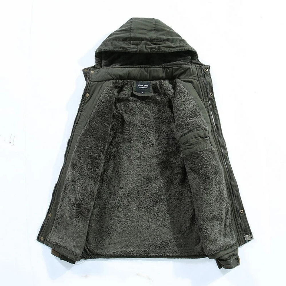Raoul | Herren-Parka mit Kapuze und Kunstfellfutter