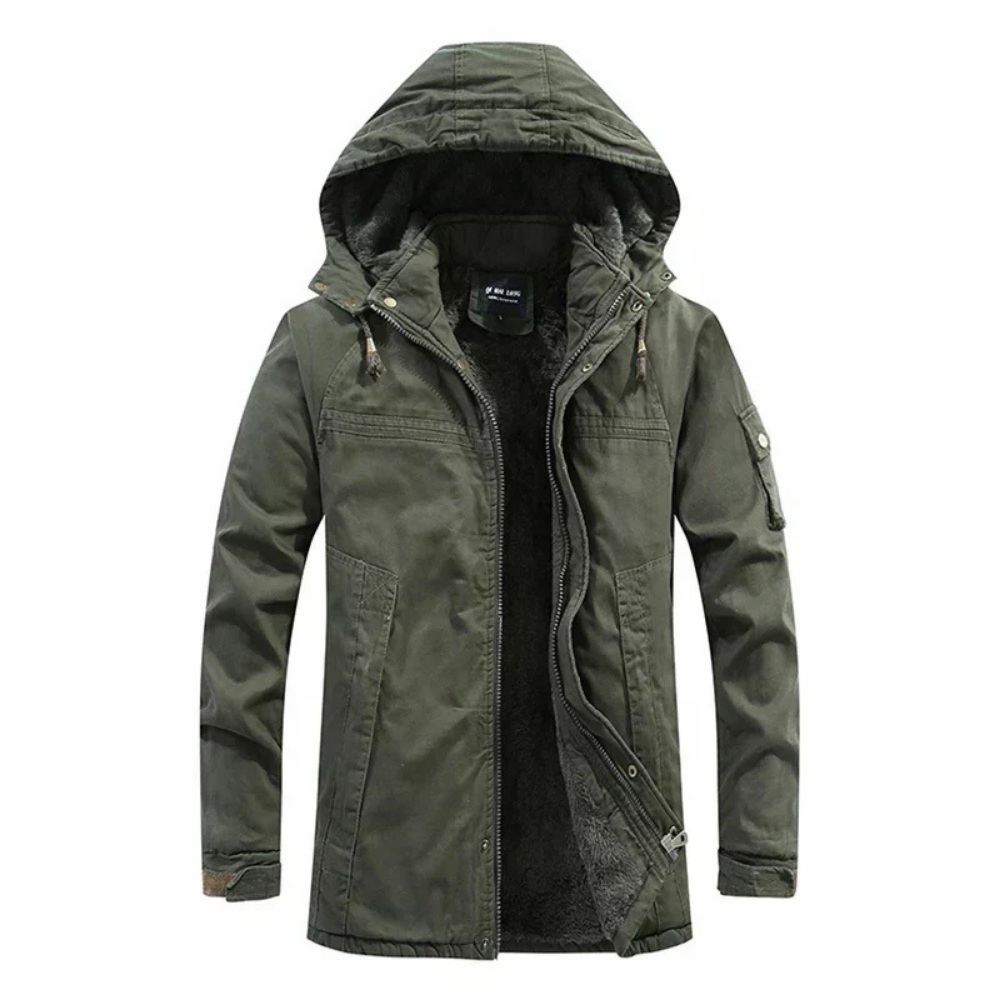 Raoul | Herren-Parka mit Kapuze und Kunstfellfutter
