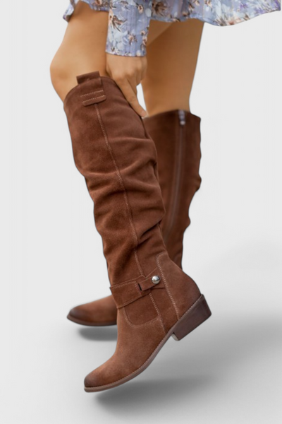 Rosalie | Lässige kniehohe Wildleder-Stiefel für Damen