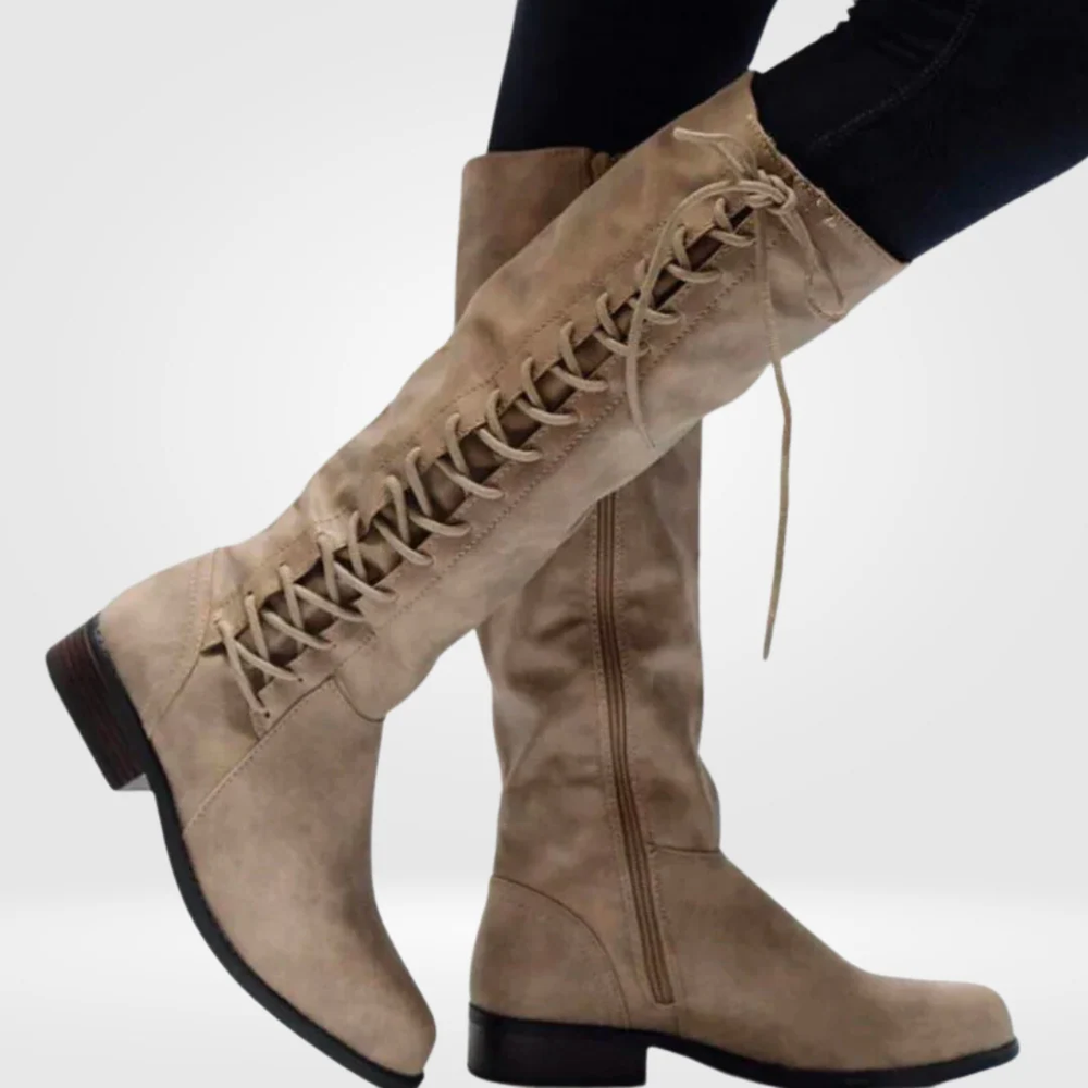 Rowena | Women's Lace-Up Knee High Boots