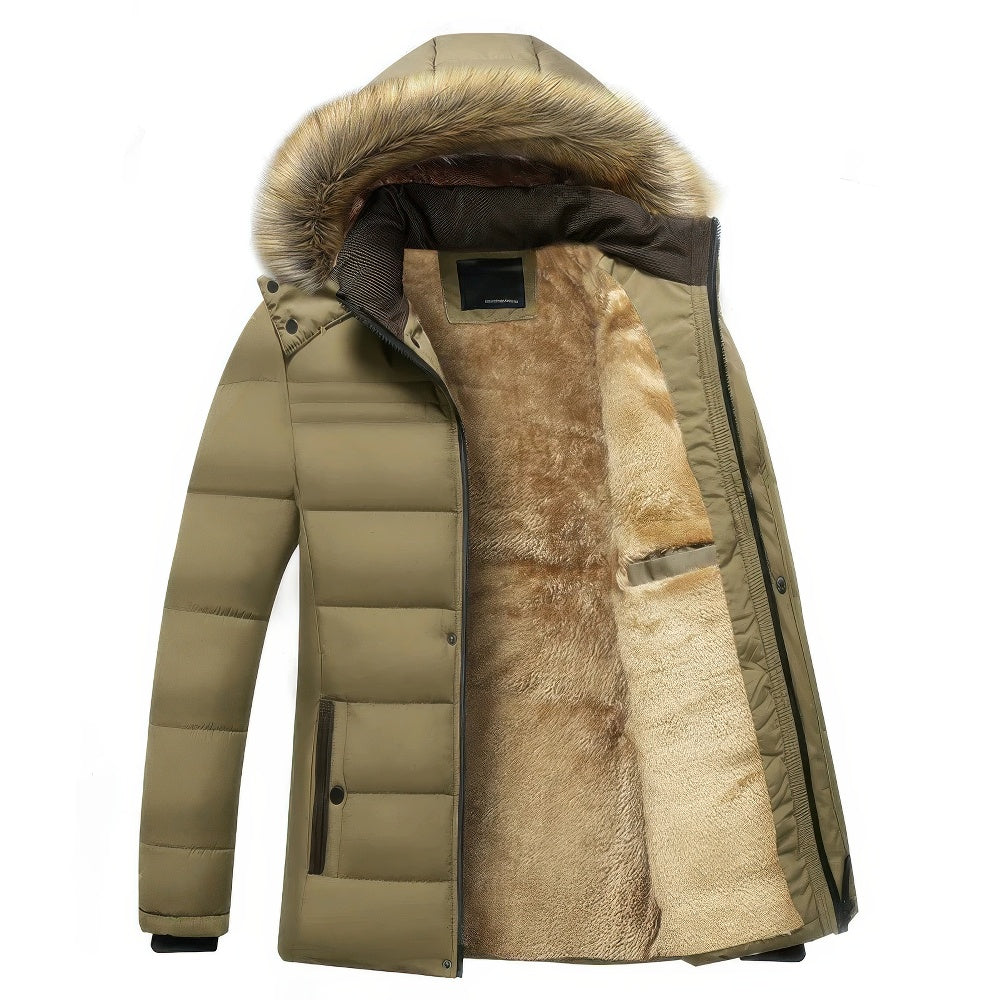 Rufus | Herren-Steppjacke mit Kapuze und Fleecefutter