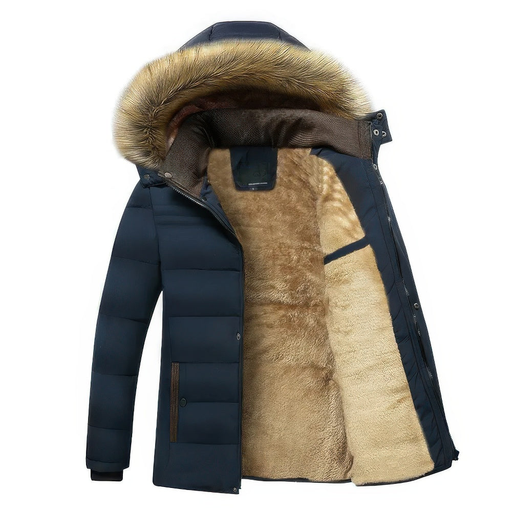 Rufus | Herren-Steppjacke mit Kapuze und Fleecefutter
