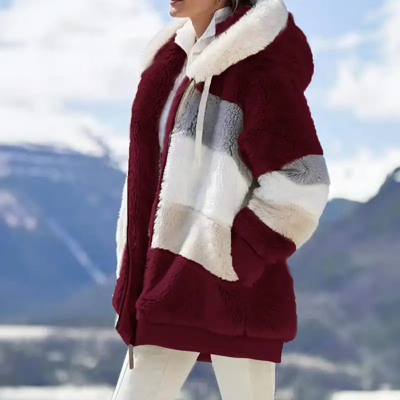 Solange | Women's Hooded Sherpa Fleece Jacket