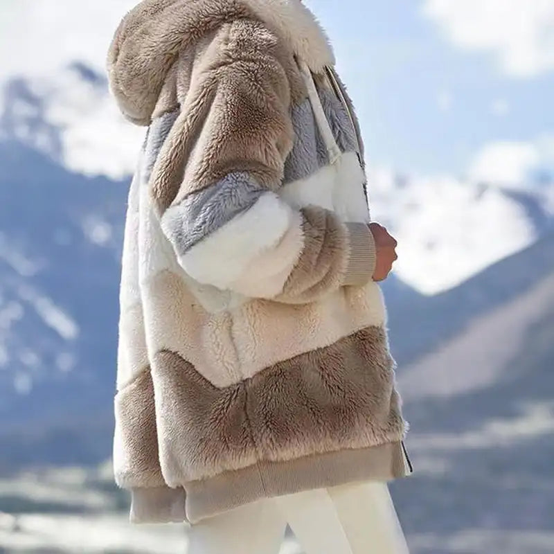 Solange | Women's Hooded Sherpa Fleece Jacket