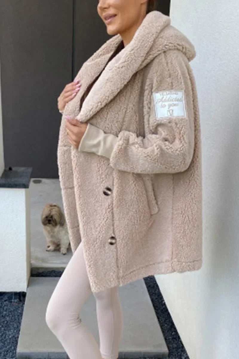 Talia | Women's Hooded Sherpa Teddy Jacket