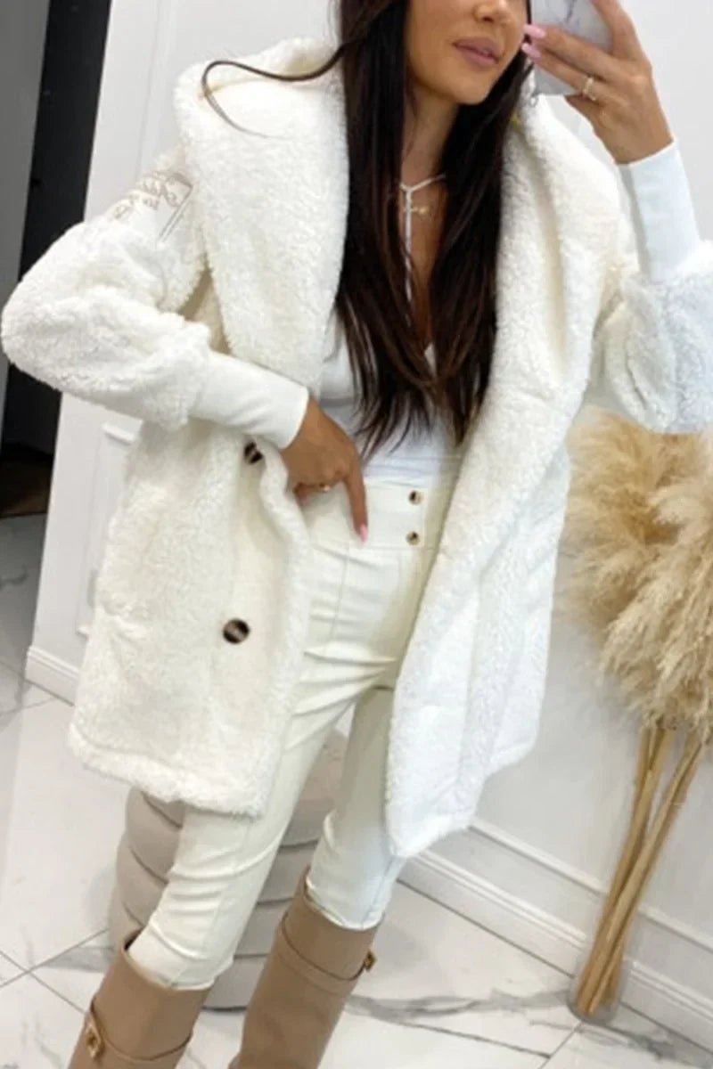 Talia | Women's Hooded Sherpa Teddy Jacket