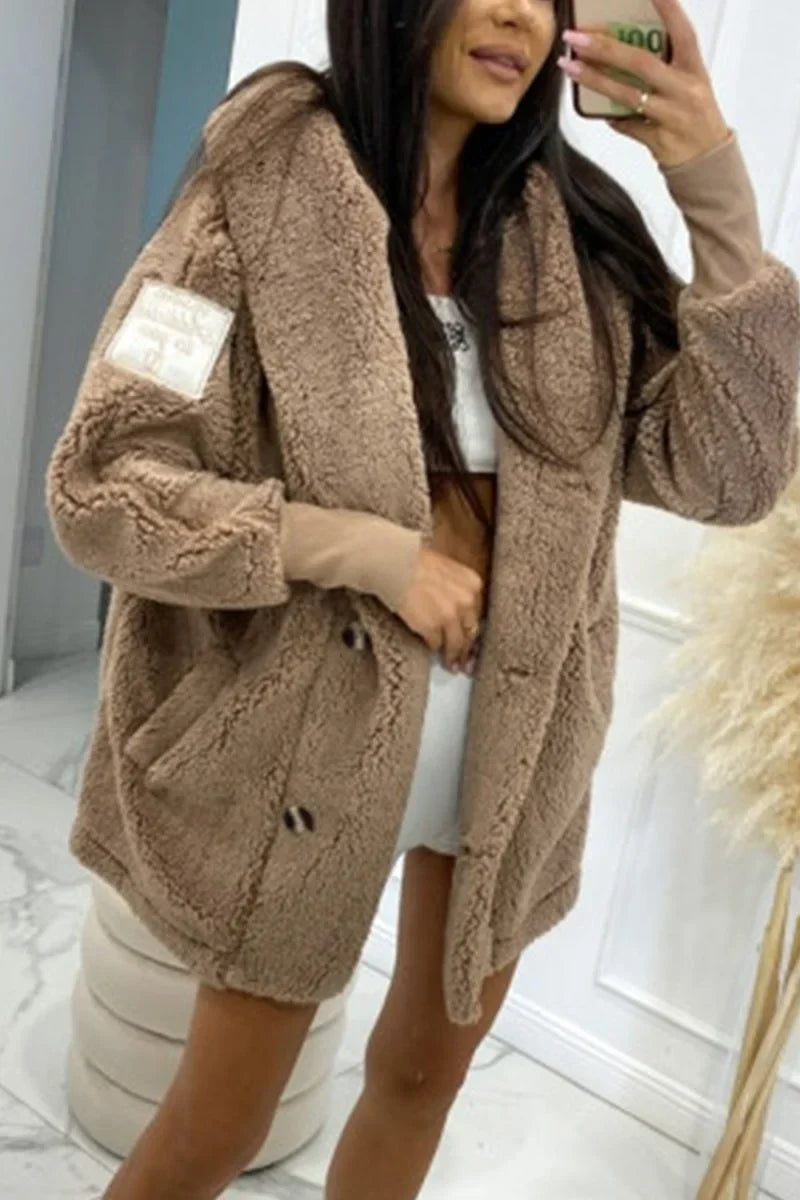 Talia | Women's Hooded Sherpa Teddy Jacket