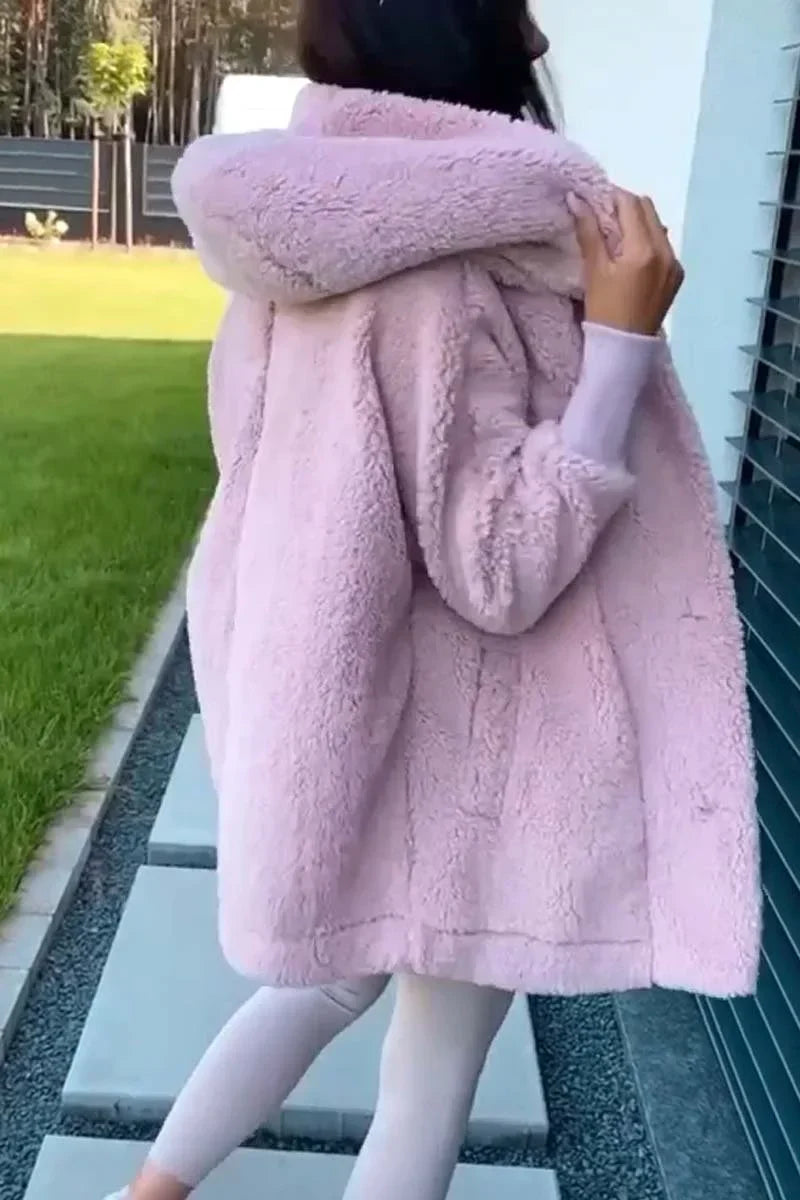 Talia | Women's Hooded Sherpa Teddy Jacket