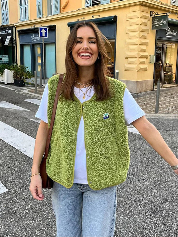 Thomasin | Women's Sherpa Fleece Vest
