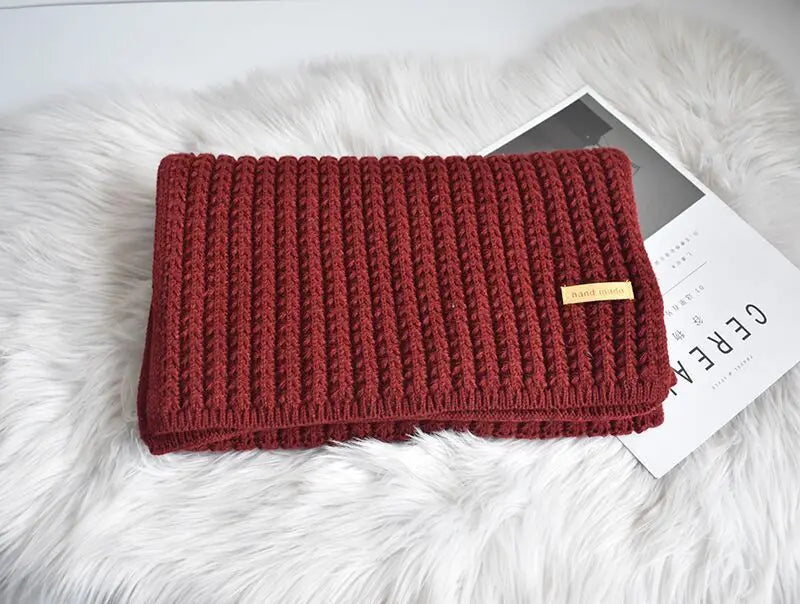 Tilda | Women's Wool Ribbed Knit Scarf