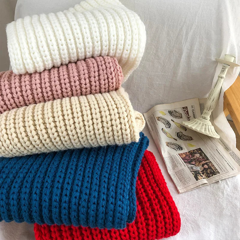 Tilda | Women's Wool Ribbed Knit Scarf