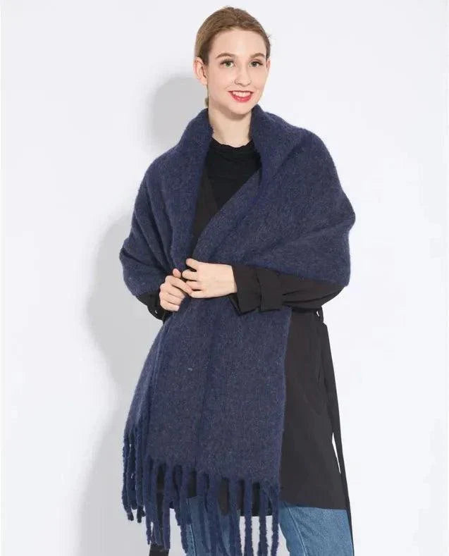 Vera | Oversize-Schlauchschal mit Fransen für Damen