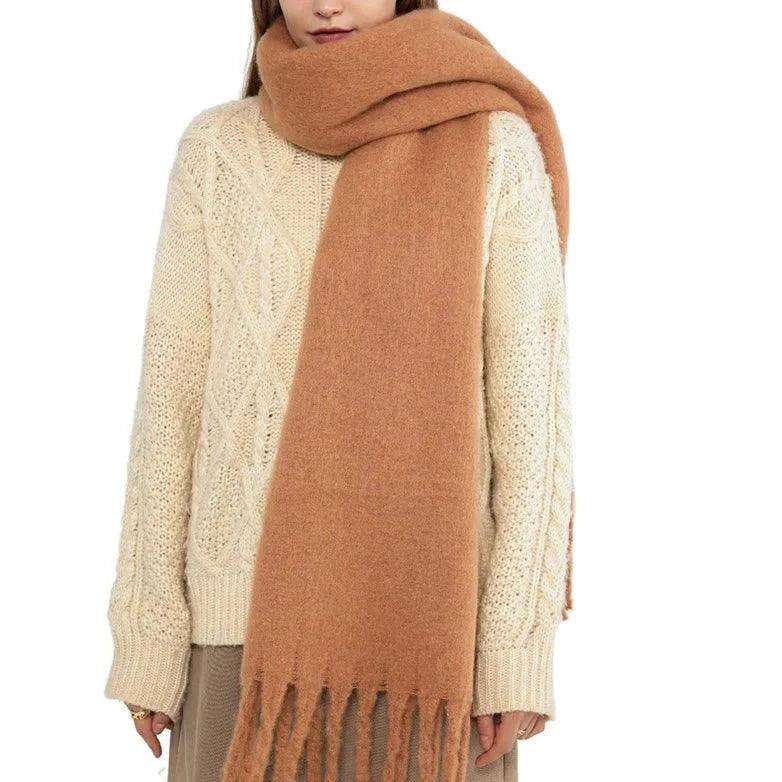 Vera | Oversize-Schlauchschal mit Fransen für Damen