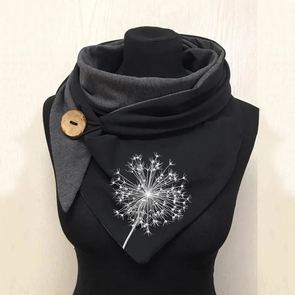 Violet | Women's Printed Button Wrap Scarf