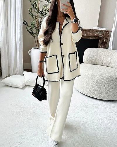 Wanda | Damen-Set aus Strickjacke und Hose