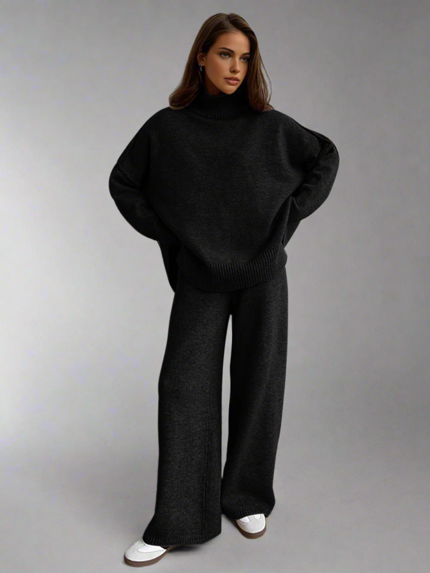 Wilhelmina | Women's Turtleneck Knit Lounge Set