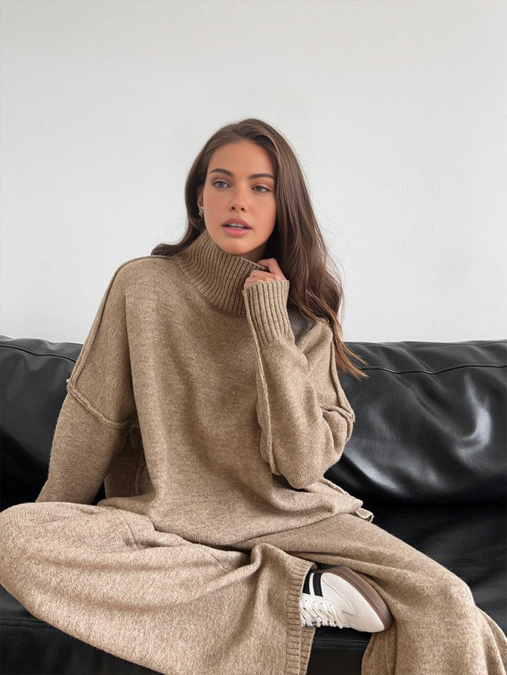 Wilhelmina | Women's Turtleneck Knit Lounge Set