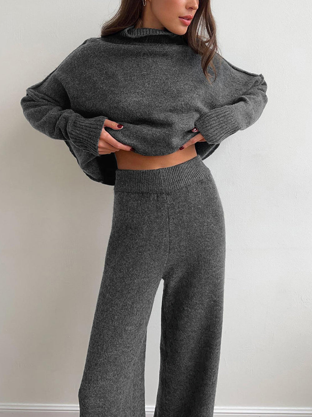 Wilhelmina | Women's Turtleneck Knit Lounge Set