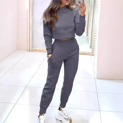 Willa | Kurzes Damen-Strick-Jogging-Lounge-Set