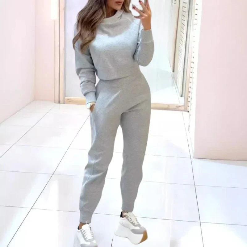 Willa | Kurzes Damen-Strick-Jogging-Lounge-Set