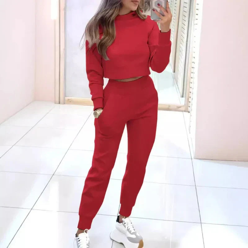 Willa | Kurzes Damen-Strick-Jogging-Lounge-Set